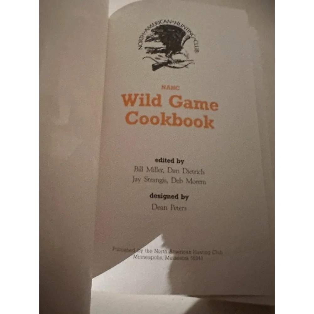 1990 NAHC Wild Game Cookbook Venison Recipe Book Paperback Vintage EC